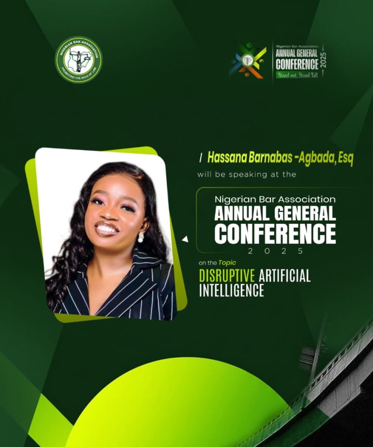 August 25, 2025: Hassana Barnabas-Agbada to Speak on “Disruptive Artificial Intelligence” at NBA Conference