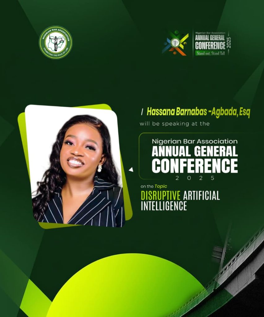 August 25, 2025: Hassana Barnabas-Agbada to Speak on “Disruptive Artificial Intelligence” at NBA Conference