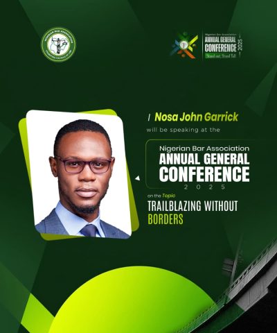Nosa John Garrick Set to Redefine Legal Innovation at NBA-AGC 2025