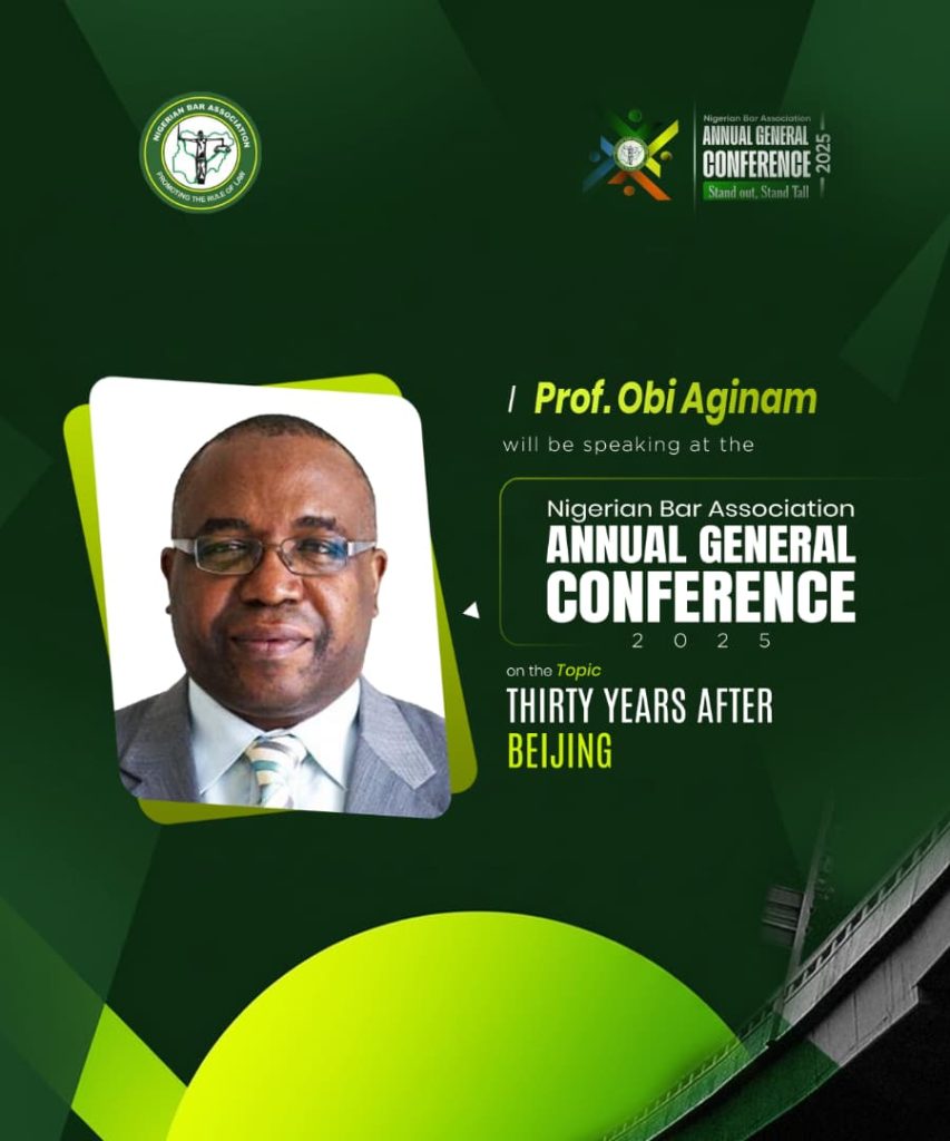 “Thirty Years After Beijing”: UNESCO’s Prof. Obijiofor Aginam to Speak at NBA AGC Breakout Session on August 25, 2025