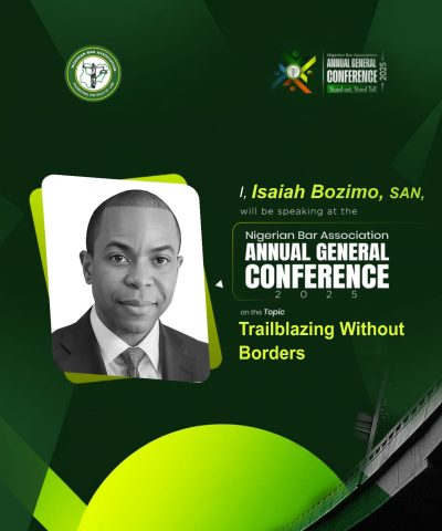 Isaiah Bozimo, SAN, to Deliver Lead Address at NBA-AGC 2025 Session on “Trailblazing Without Borders”