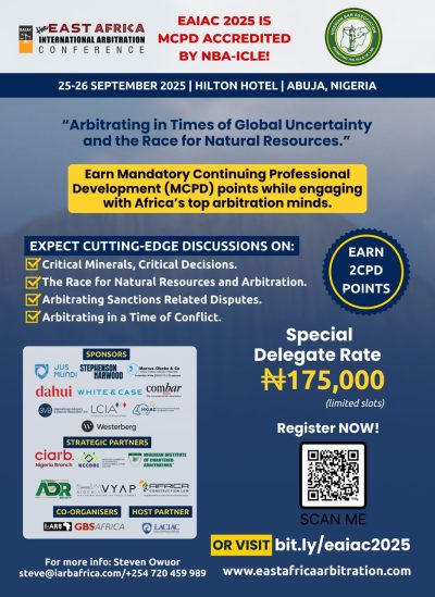NBA–ICLE Partners with EAIAC 2025: Earn 2 CPD Points & Deepen Your Arbitration Expertise