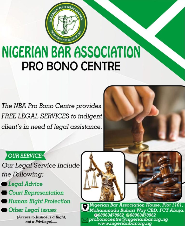 Access to Justice: The NBA Pro Bono Centre Reaffirms Commitment to the Vulnerable