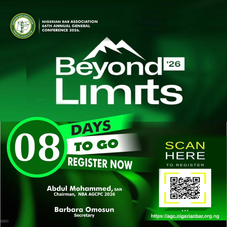 COUNTDOWN ALERT: EARLY BIRD REGISTRATION CLOSING SOON FOR Nigerian Bar Association AGC 2026