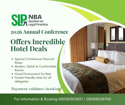 NBA-SLP 2026 AGC: LAWYERS, SECURE YOUR COMFORT EARLY!