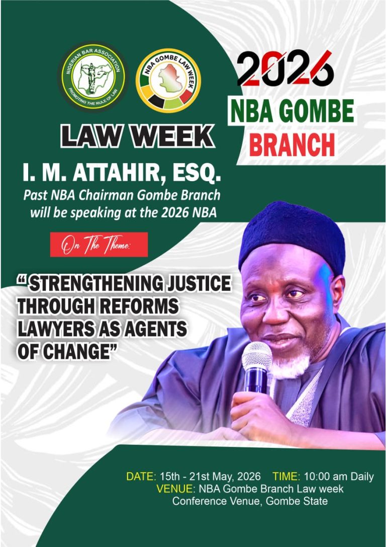 I. M. Attahir, Esq. to Speak at 2026 NBA Gombe Law Week
