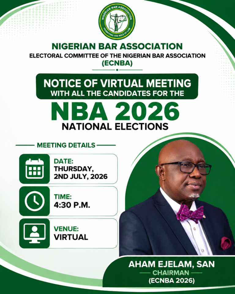 ECNBA Schedules Virtual Meeting with Candidates Ahead of 2026 NBA National Elections